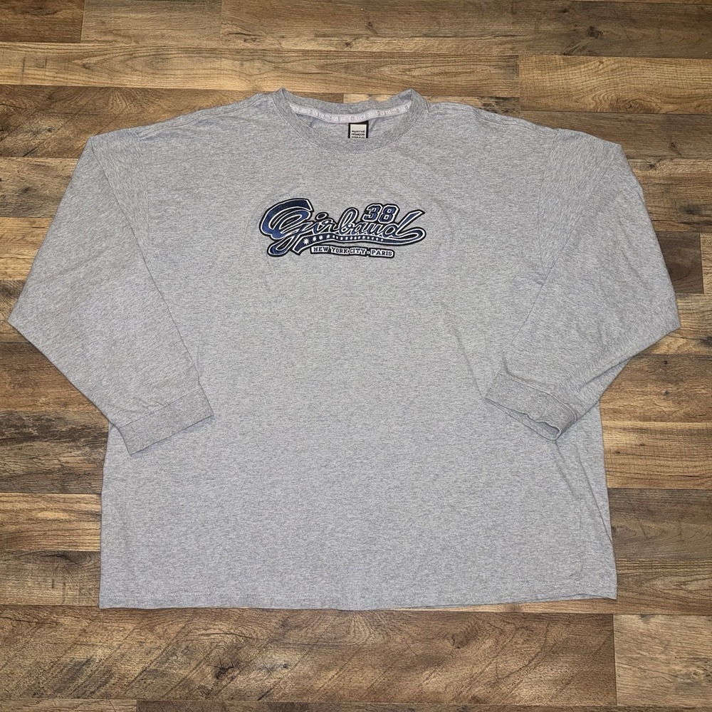 Vtg Marithe Francois Girbaud Shirt Mens 3XL Gray Long Sleeve New York Paris